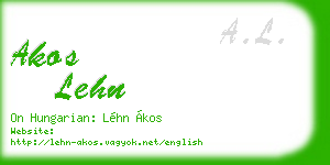 akos lehn business card